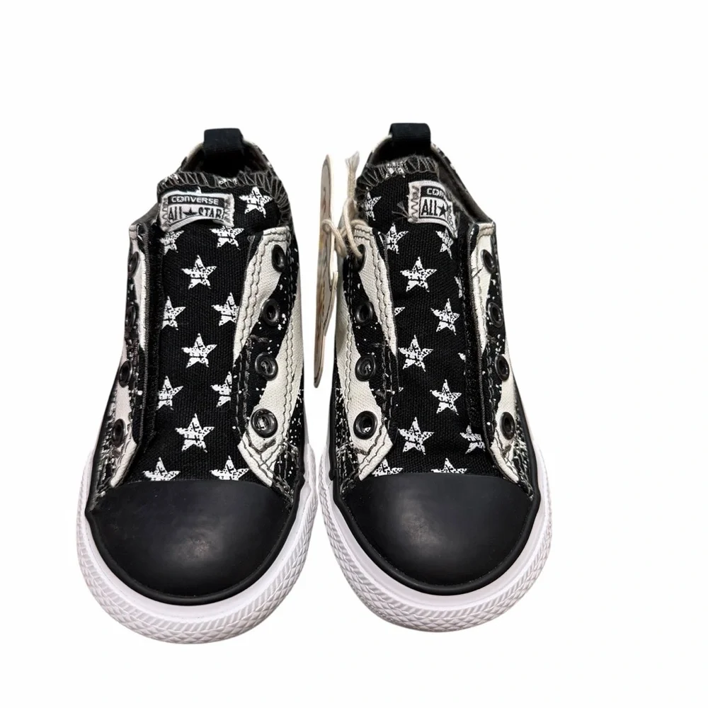 NWT Converse Stars & Stripes Velcro‎ Sneakers | Black/White | Size 9